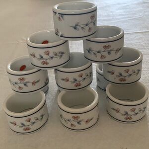 Princess House Heritage Napkin Holders Lot of 12 Rings